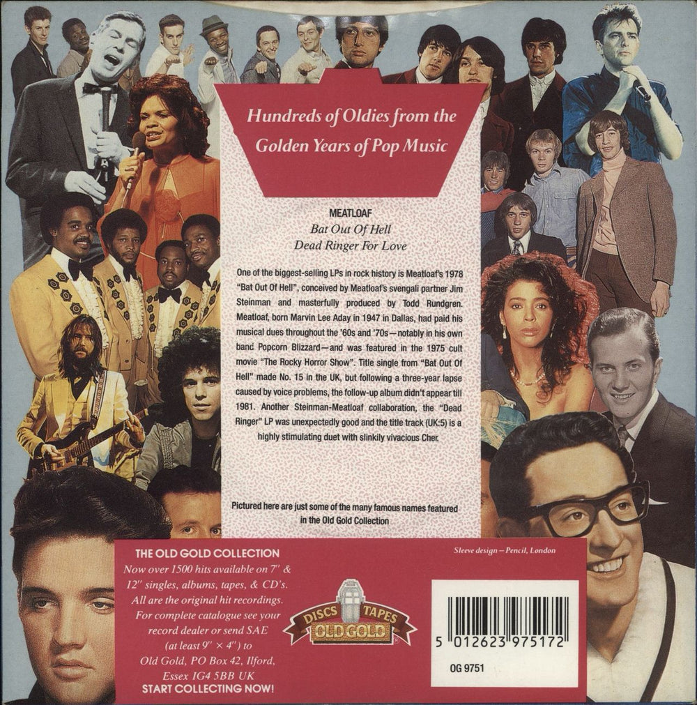 Meat Loaf Bat Out Of Hell UK 7" vinyl single (7 inch record / 45) 5012623975172