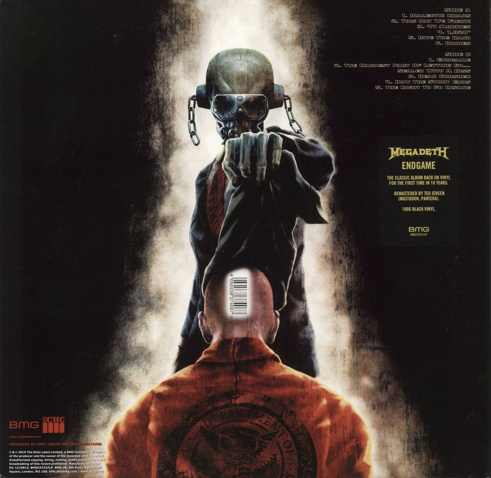 Megadeth Endgame - 180 Gram Vinyl UK vinyl LP album (LP record) 4024572413965