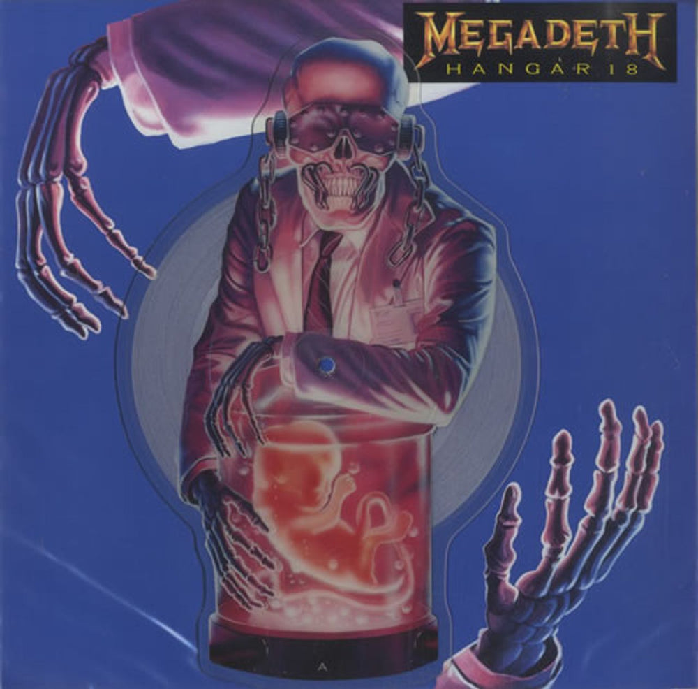 Megadeth Hangar 18 UK shaped picture disc (picture disc vinyl record) CLPD604