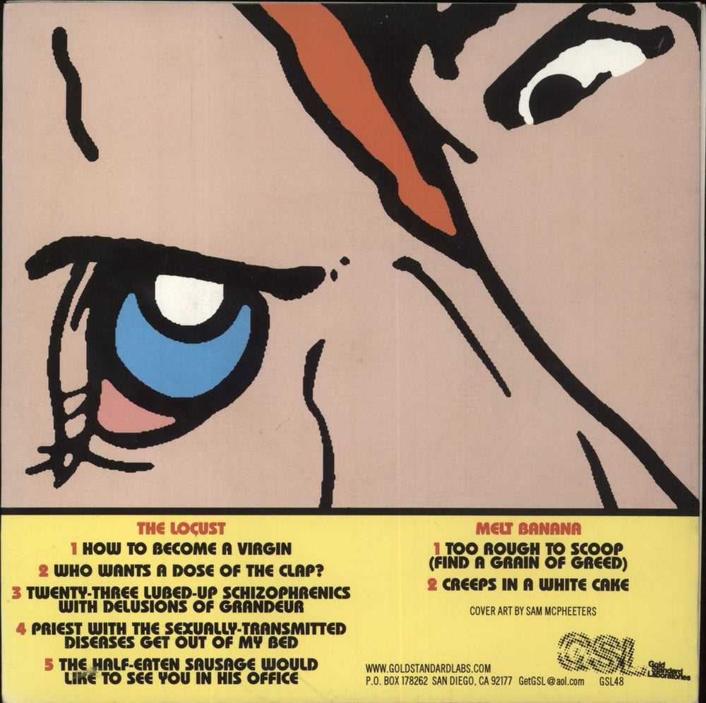 Melt Banana The Locust / Melt Banana - Purple Vinyl US 7" vinyl single (7 inch record / 45)