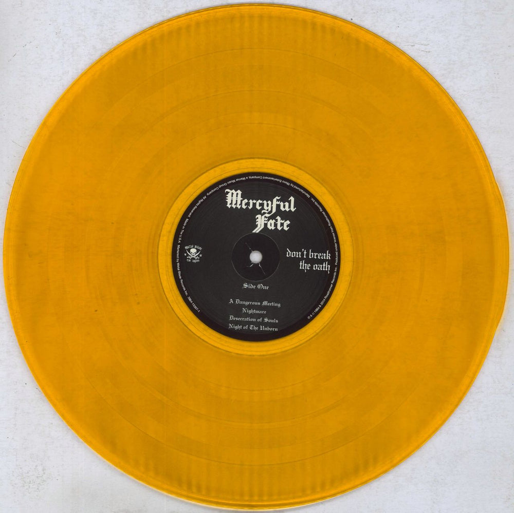 Mercyful Fate Don't Break The Oath - Yellow Vinyl US vinyl LP album (LP record) M-FLPDO837065