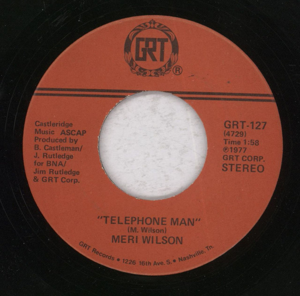 Meri Wilson Telephone Man US 7" vinyl single (7 inch record / 45) GRT127