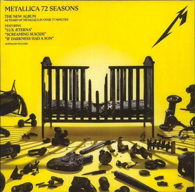 Metallica 72 Seasons - Yellow And Black Splatter US 2-LP vinyl record set (Double LP Album) BLCKND055-1S