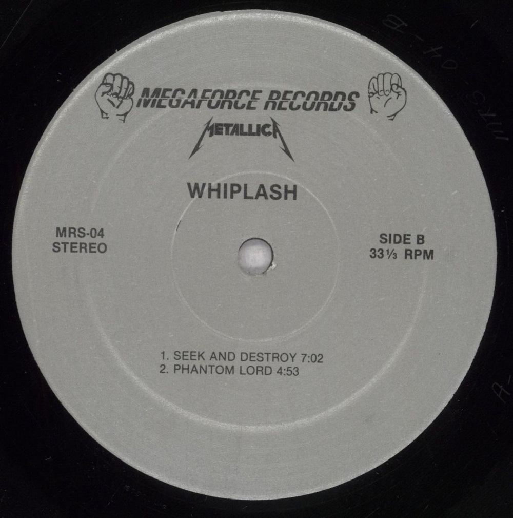 Metallica Whiplash - 1st Black Vinyl - EX US 12" vinyl single (12 inch record / Maxi-single)
