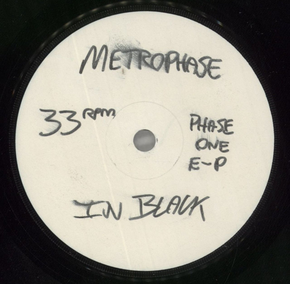 Metrophase In Black EP UK Promo 7" vinyl single (7 inch record / 45) 88007IN857955