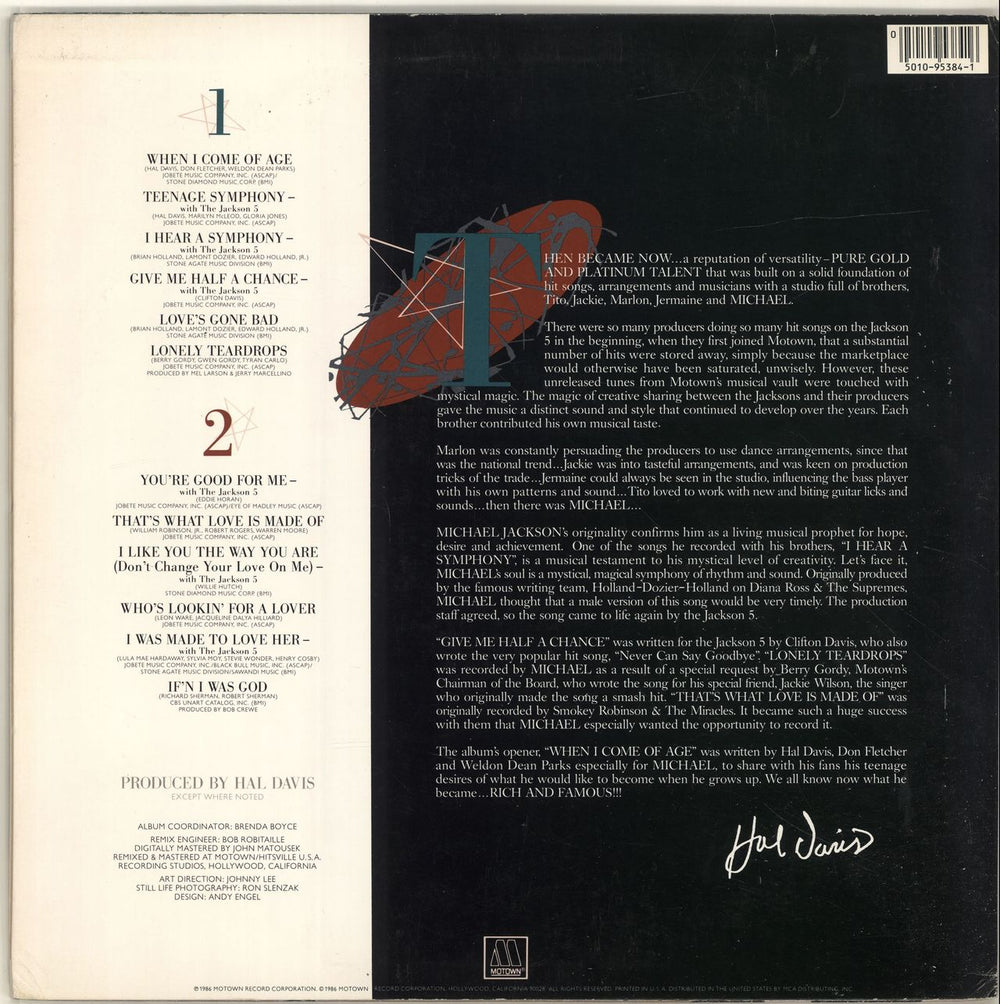 Michael Jackson Looking Back To Yesterday US vinyl LP album (LP record) 050109538416