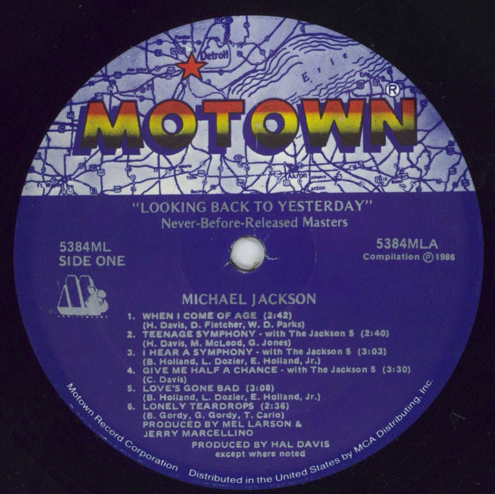 Michael Jackson Looking Back To Yesterday US vinyl LP album (LP record) M-JLPLO698247