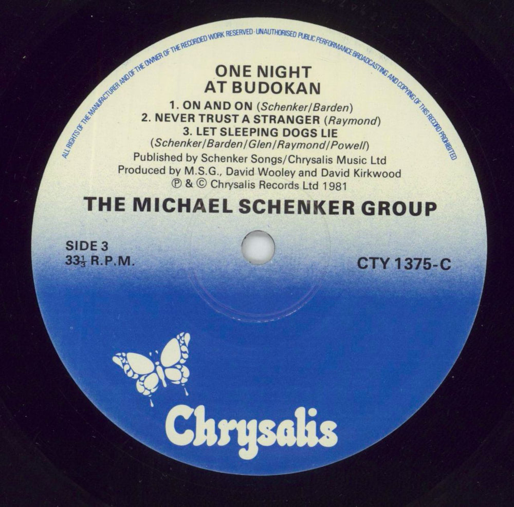 Michael Schenker Group One Night At Budokan UK 2-LP vinyl record set (Double LP Album) MSG2LON288711