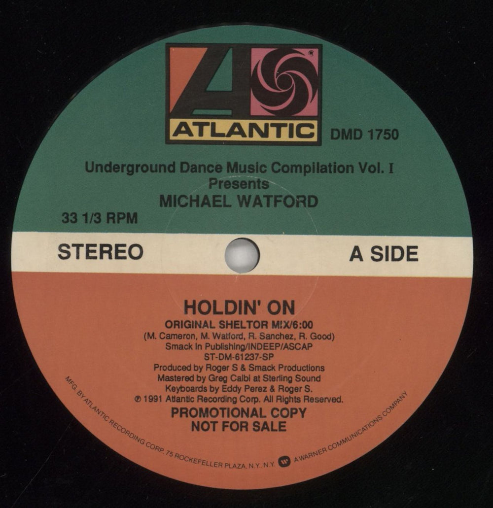 Michael Watford Holdin' On US Promo 12" vinyl single (12 inch record / Maxi-single) 7QE12HO859990