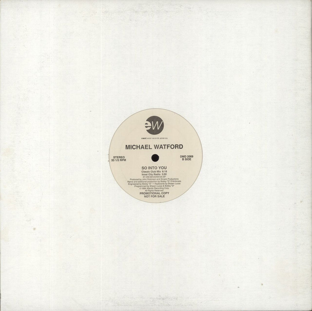Michael Watford So Into You US Promo 12" vinyl single (12 inch record / Maxi-single)