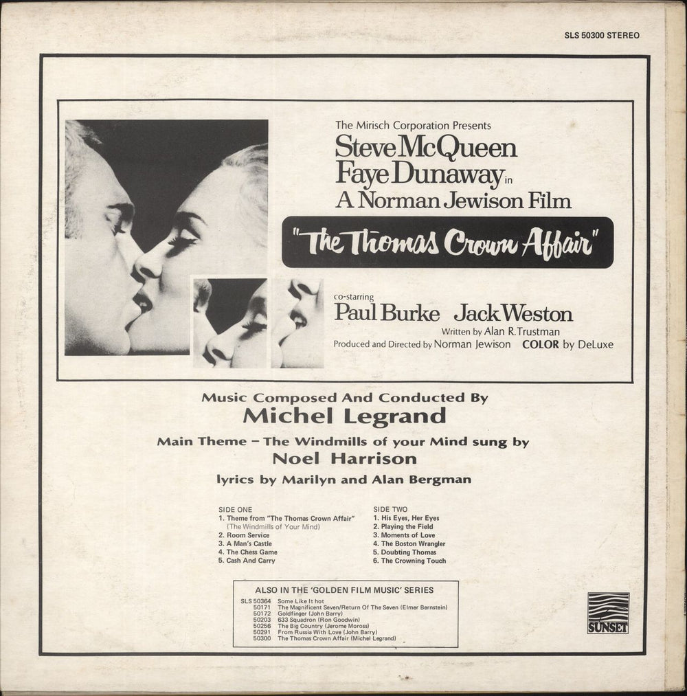 Michel Legrand The Thomas Crown Affair UK vinyl LP album (LP record)