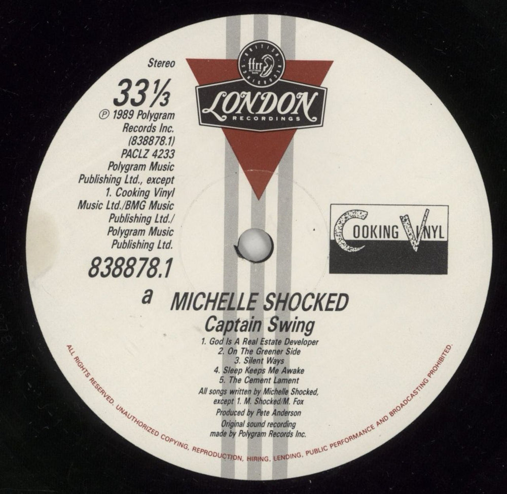 Michelle Shocked Captain Swing UK vinyl LP album (LP record) SHOLPCA244725