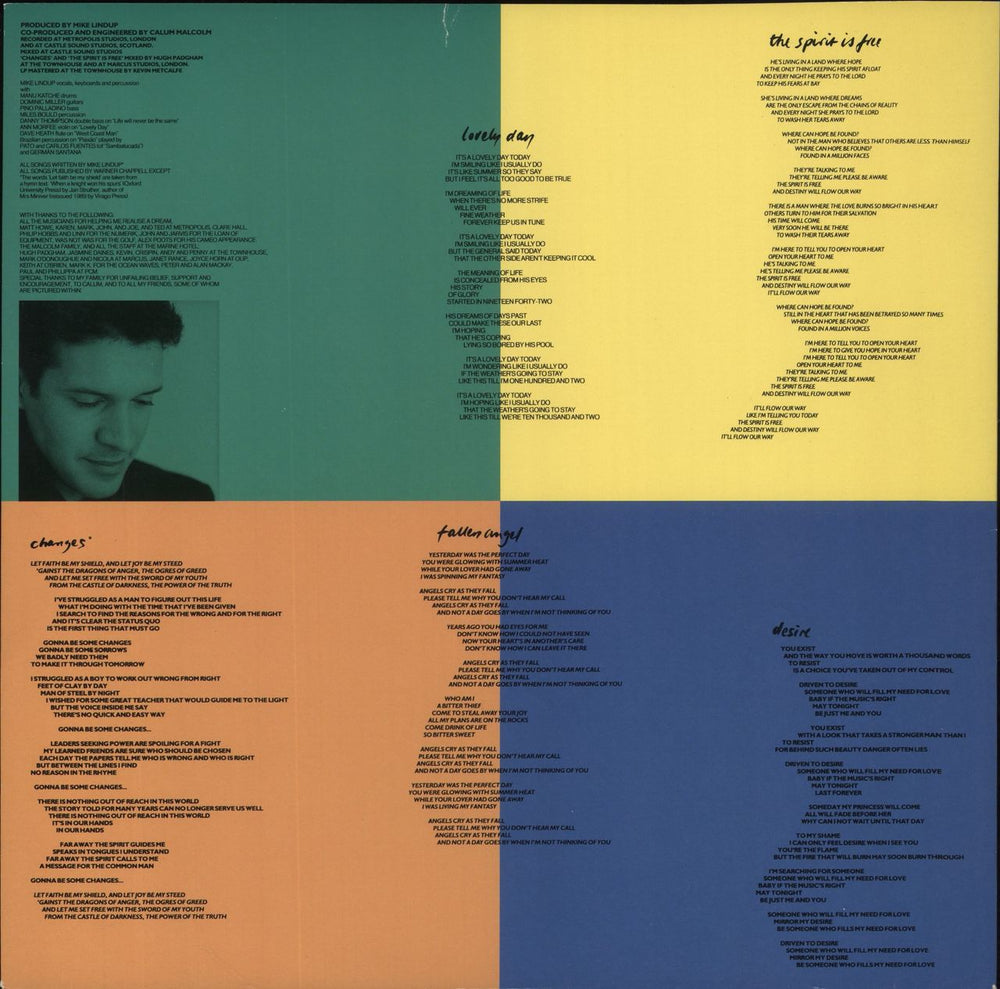 Mike Lindup Changes UK vinyl LP album (LP record)