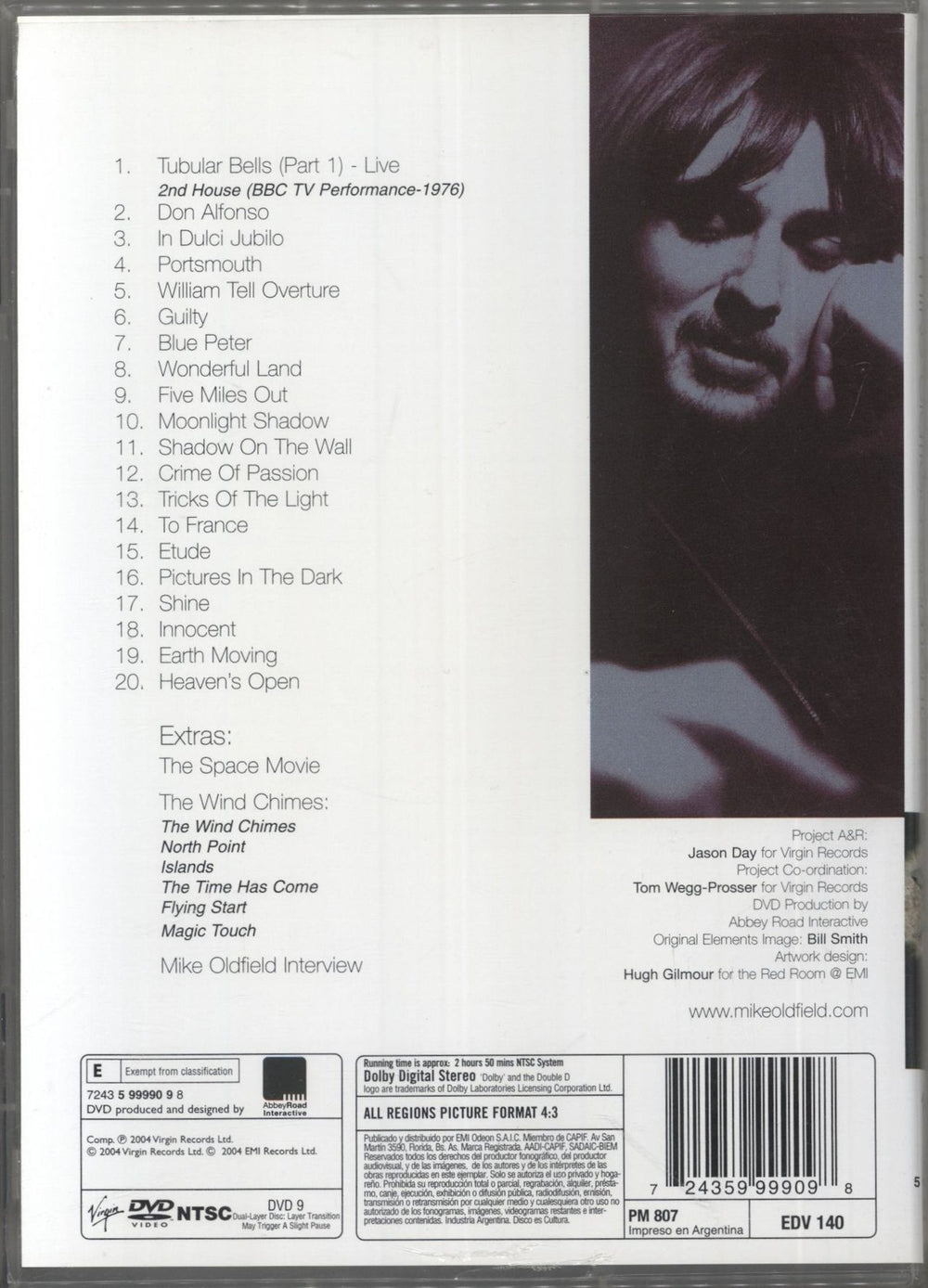 Mike Oldfield Elements: The Best Of Argentinean DVD 724359999098