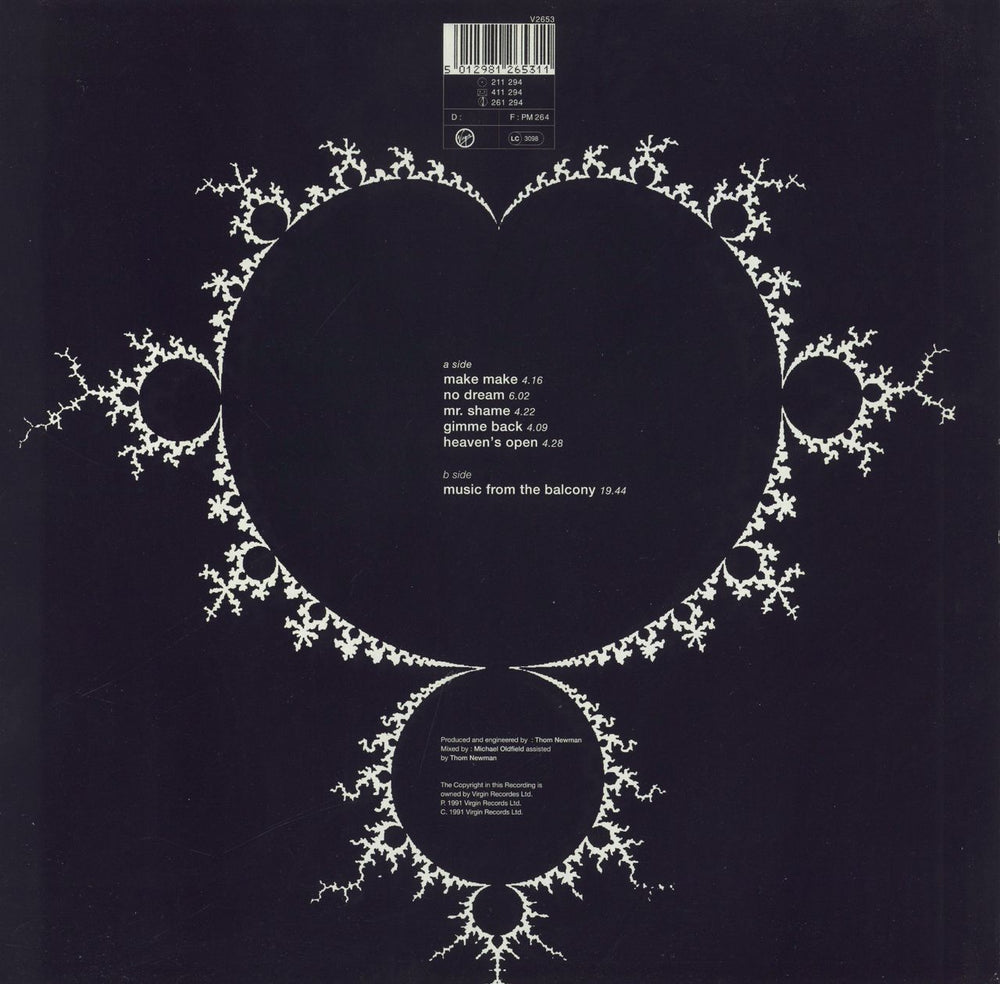 Mike Oldfield Heaven's Open UK vinyl LP album (LP record) 5012981265311