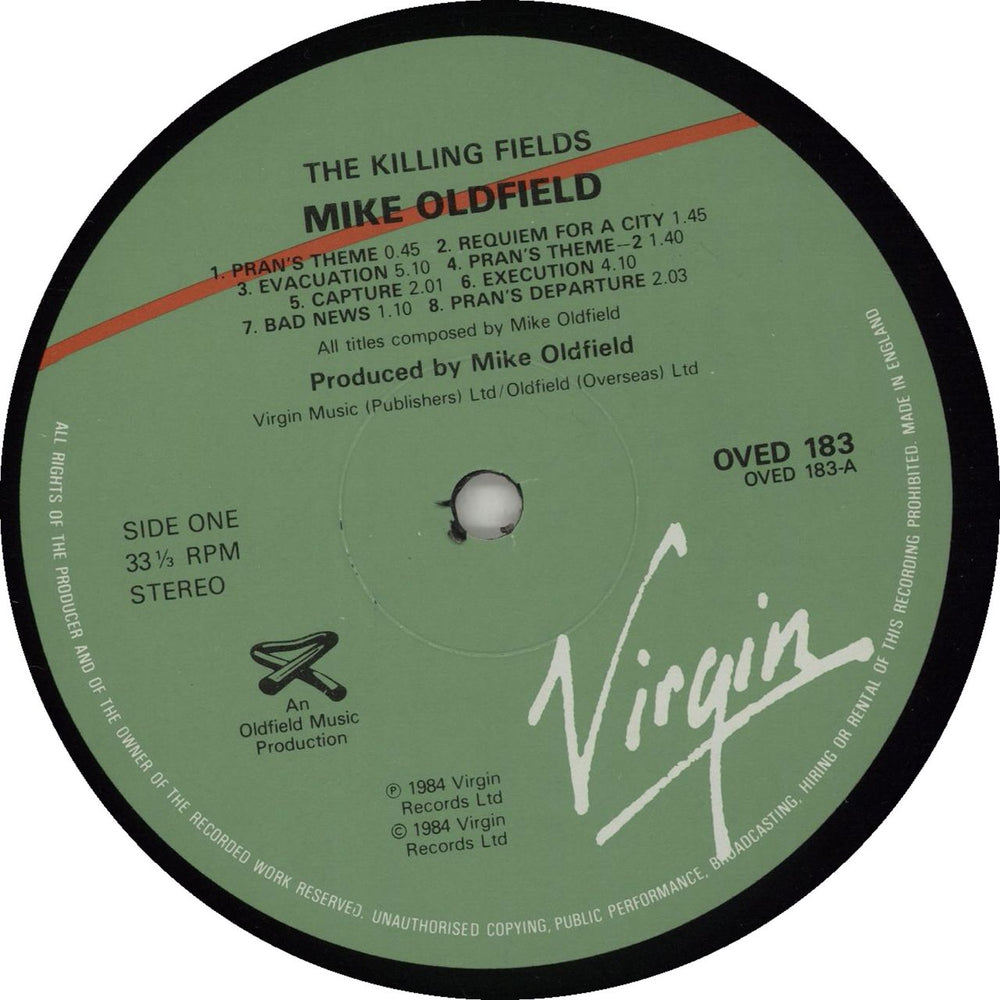 Mike Oldfield The Killing Fields - 2nd UK vinyl LP album (LP record) OLDLPTH677429
