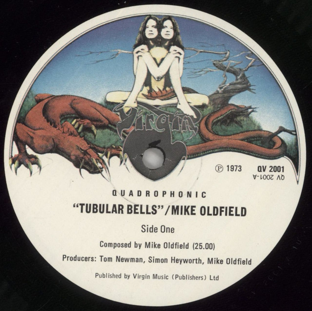 Mike Oldfield Tubular Bells - Quadraphonic - 1st - VG+ UK vinyl LP album (LP record) OLDLPTU805325