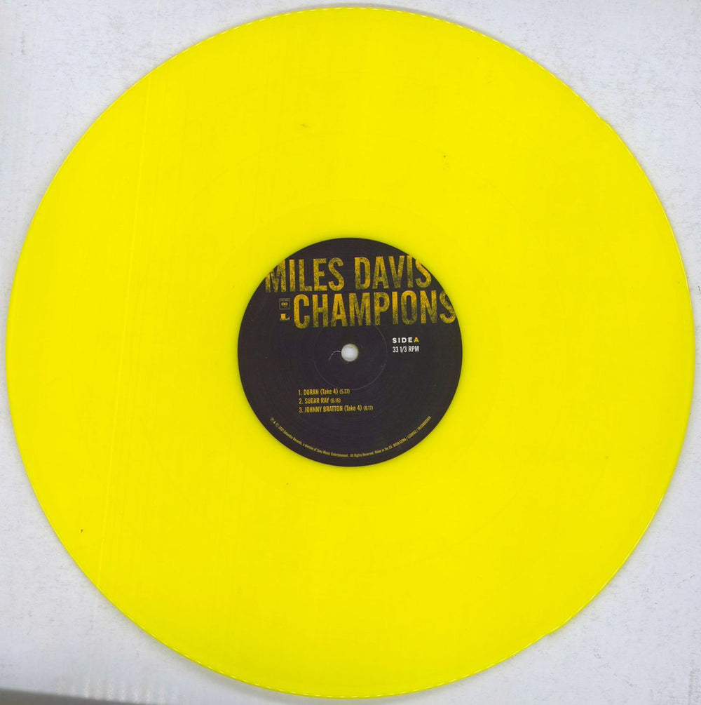 Miles Davis Champions - Yellow Vinyl - RSD 2021 UK vinyl LP album (LP record) MDALPCH832833