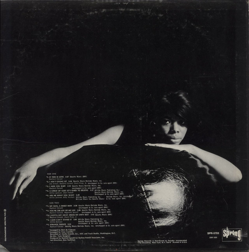 Millie Jackson Millie Jackson US vinyl LP album (LP record)