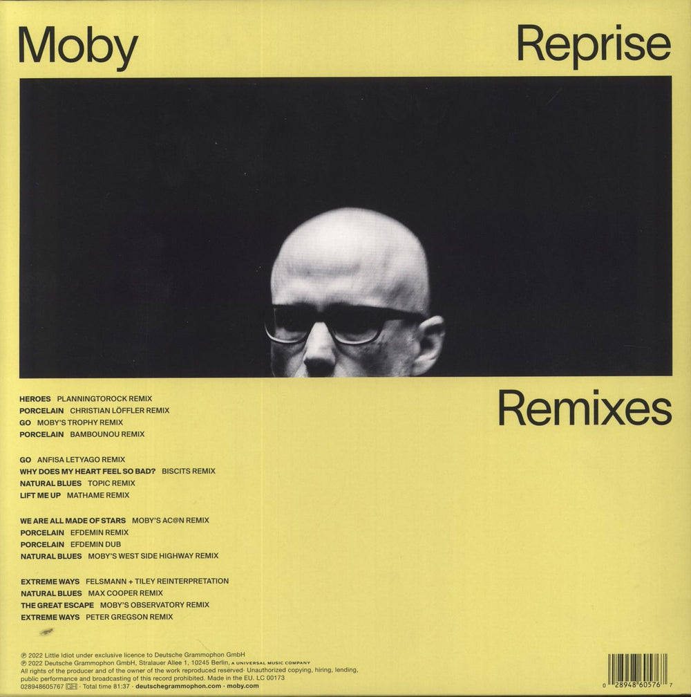 Moby Reprise Remixes UK 2-LP vinyl record set (Double LP Album) 028948605798