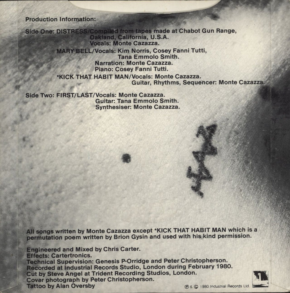 Monte Cazazza Something For Nobody UK 7" vinyl single (7 inch record / 45)