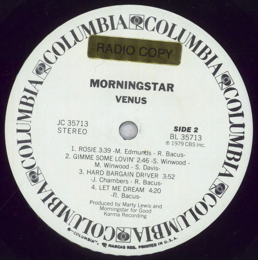 Morningstar Venus - White Label US vinyl LP album (LP record)