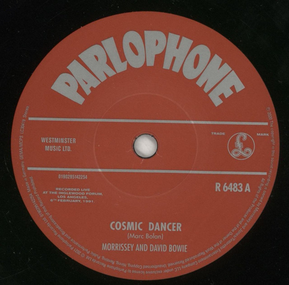 Morrissey Cosmic Dancer UK 7" vinyl single (7 inch record / 45) MOR07CO865105
