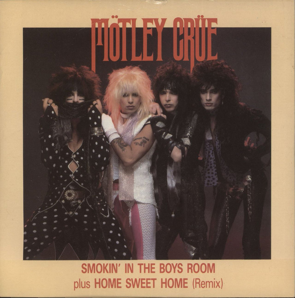 Motley Crue Smokin' In The Boys Room UK 7" vinyl single (7 inch record / 45) EKR33
