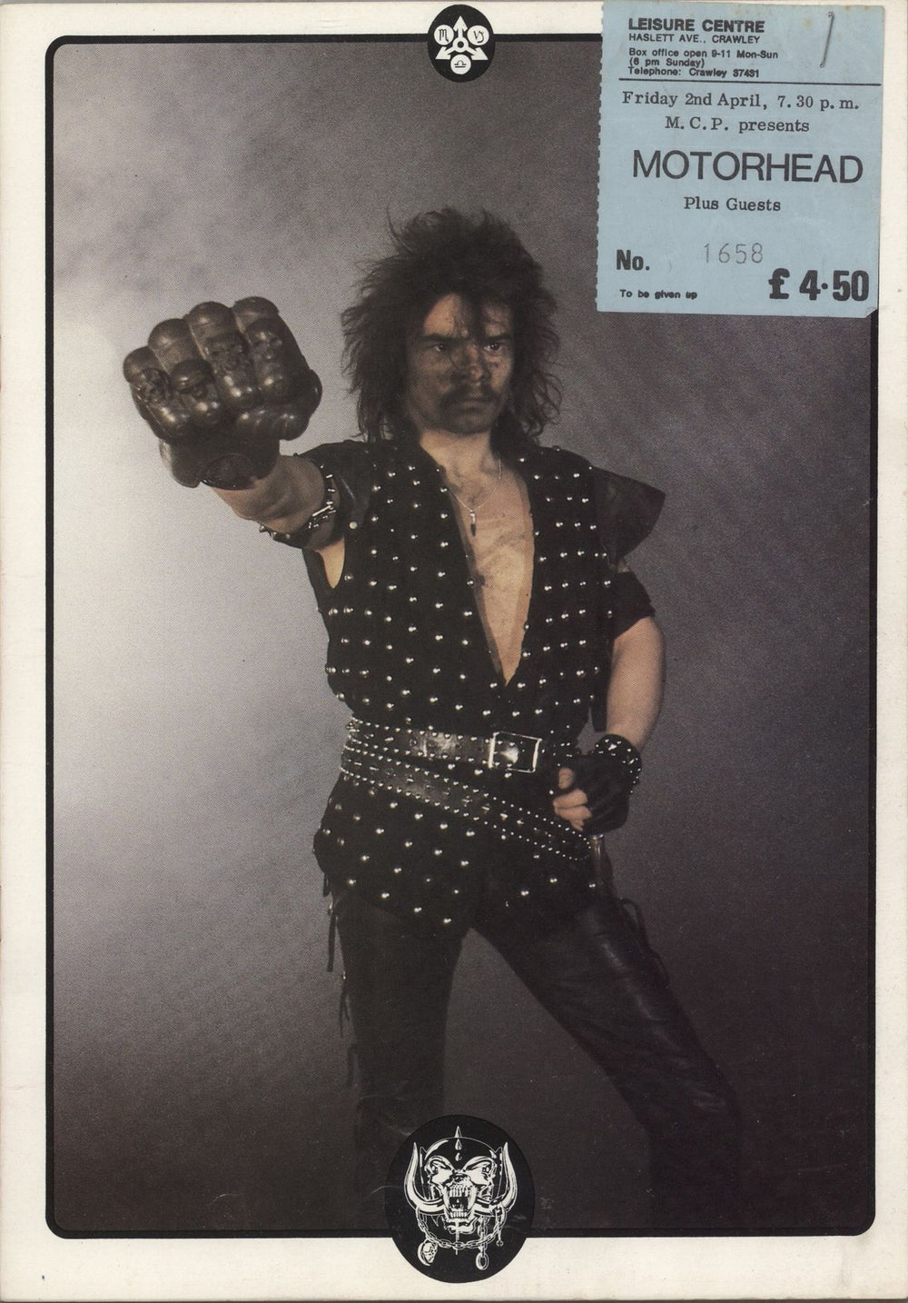 Motorhead Iron Fist + Ticket Stub UK tour programme MOTTRIR584591