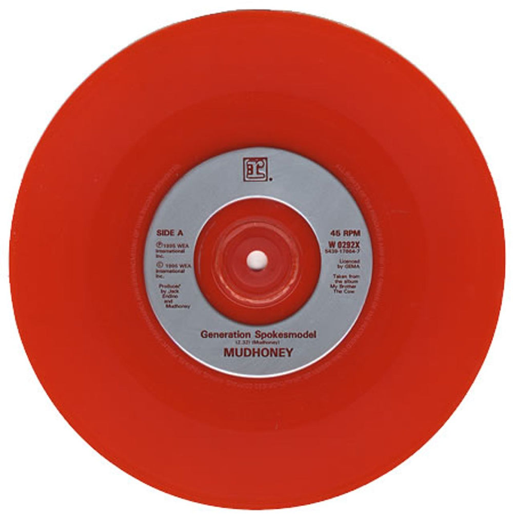 Mudhoney Generation Spokesmodel - Red Vinyl UK 7" vinyl single (7 inch record / 45) MUD07GE183287