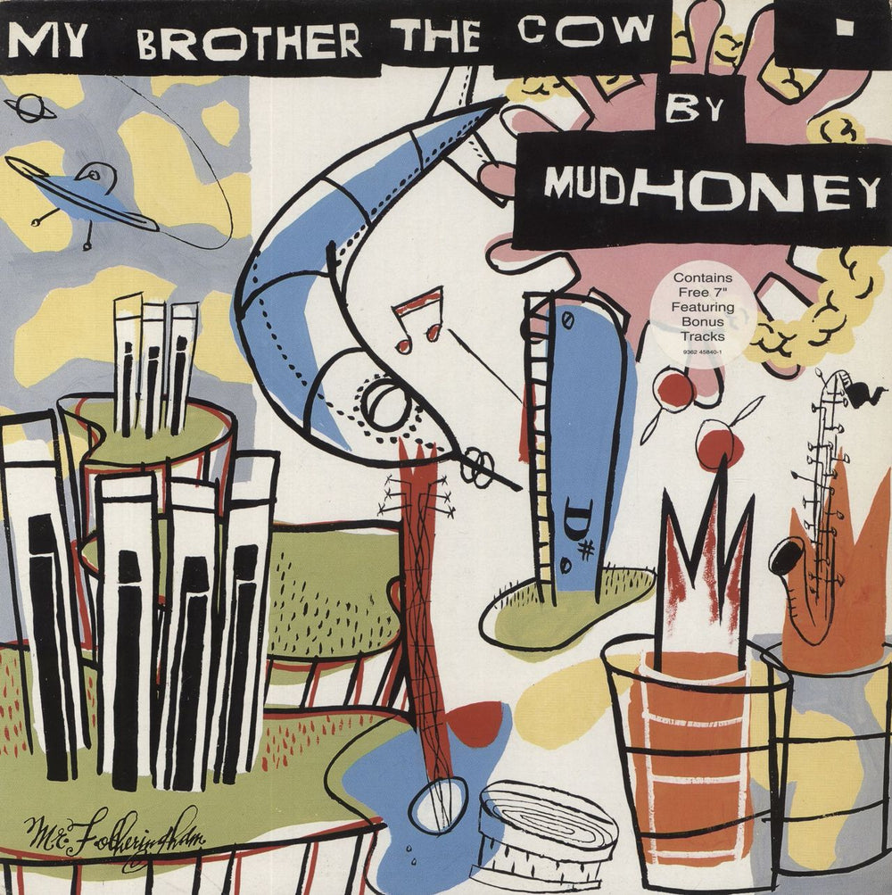 Mudhoney My Brother The Cow + 7" US vinyl LP album (LP record) 9362458401