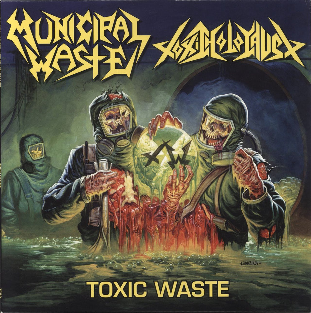 Municipal Waste Toxic Waste - Yellow with Blue Splatter Vinyl US 12" vinyl single (12 inch record / Maxi-single) TC59