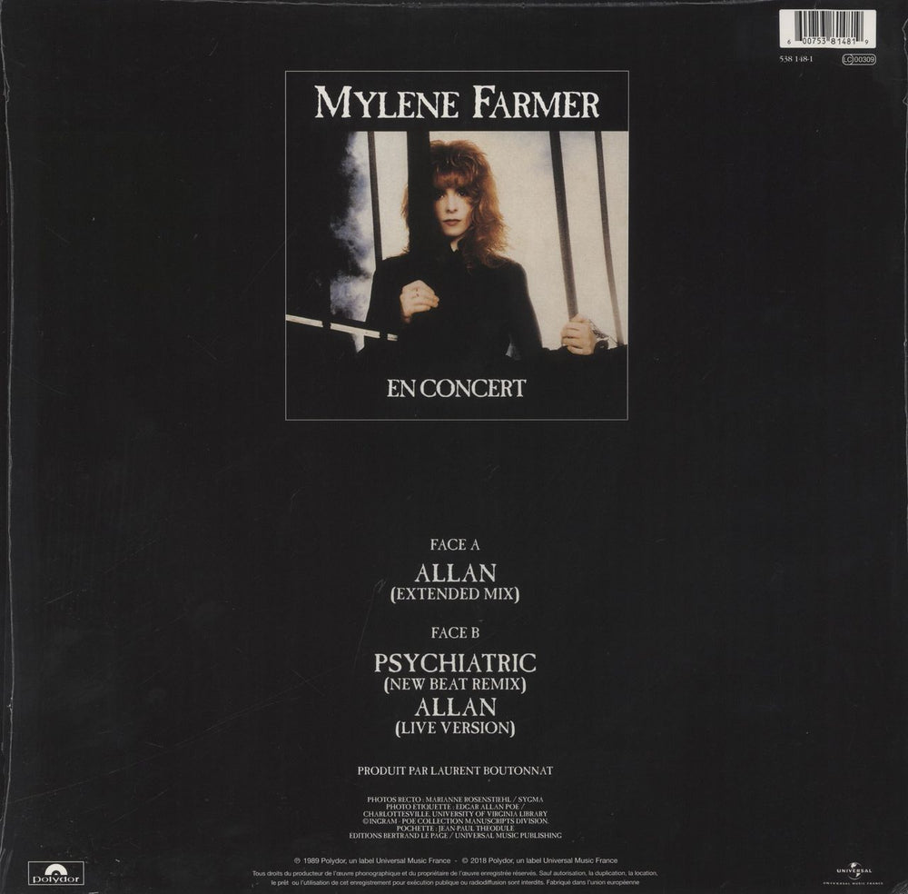 Mylene Farmer Allan French 12" vinyl single (12 inch record / Maxi-single) 600753814819