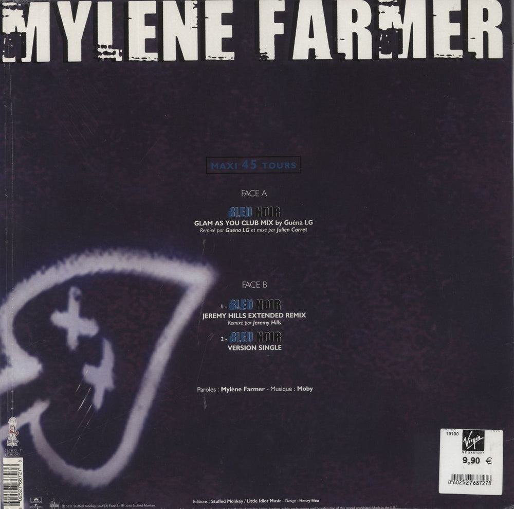 Mylene Farmer Bleu Noir: Remixes French 12" vinyl single (12 inch record / Maxi-single) 602527687278