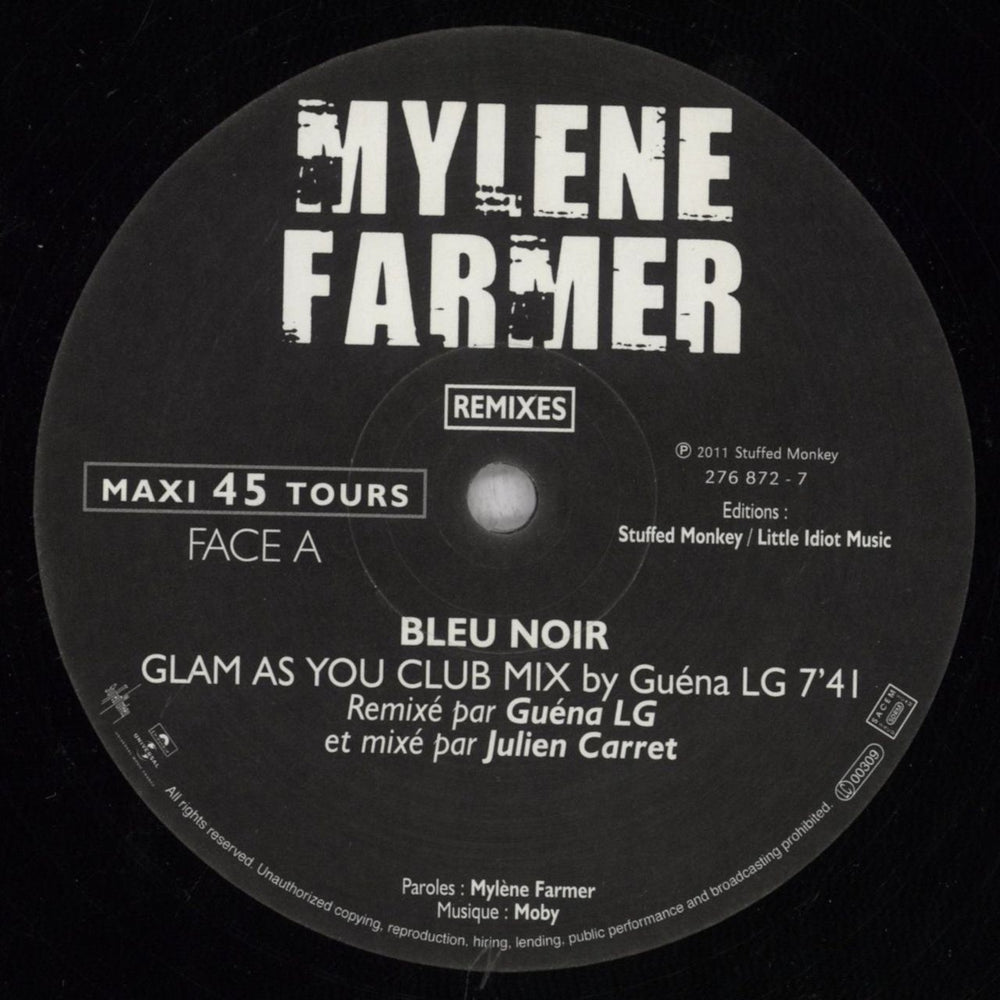 Mylene Farmer Bleu Noir: Remixes French 12" vinyl single (12 inch record / Maxi-single) MYL12BL846577