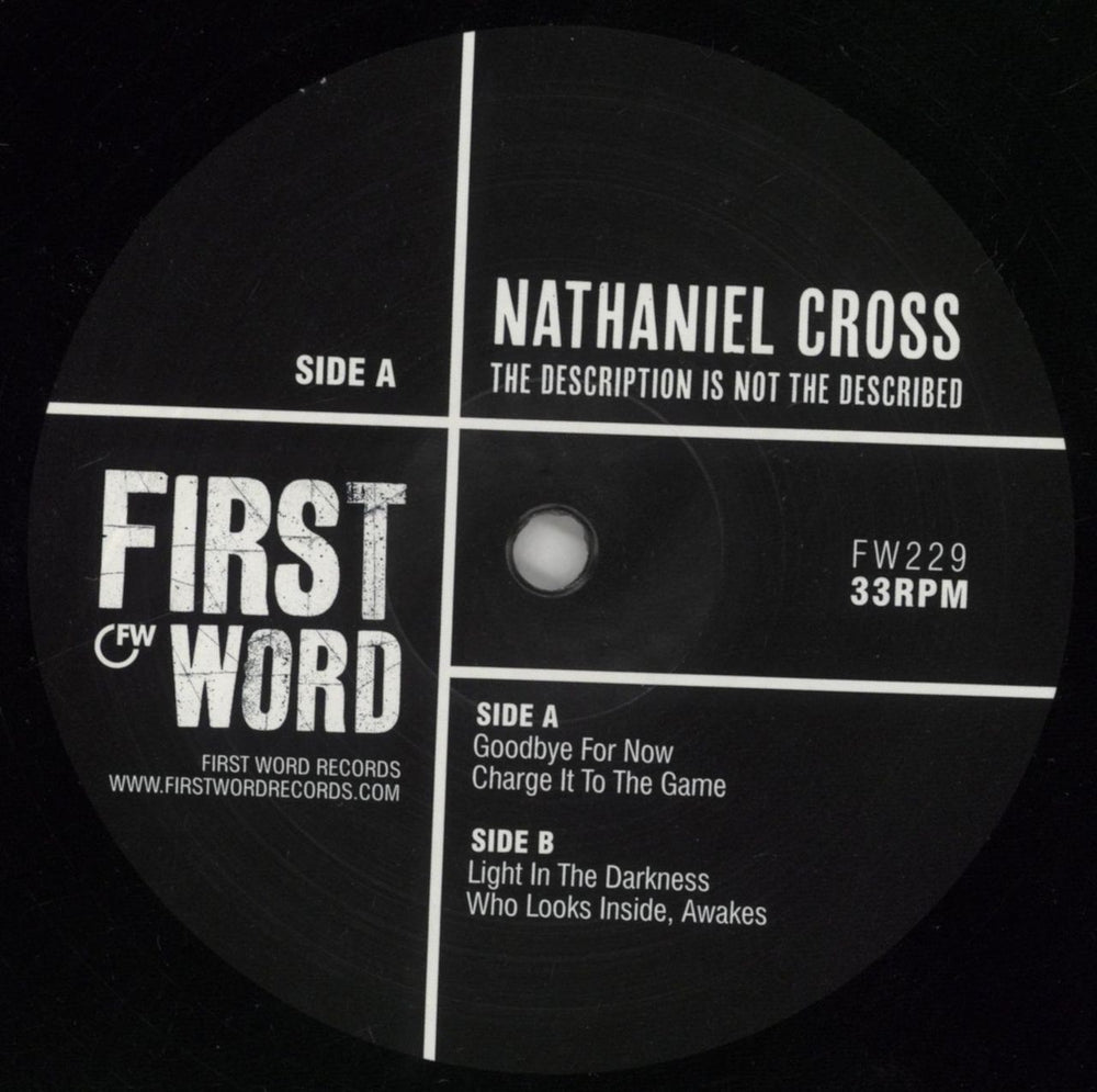 Nathaniel Cross The Description Is Not The Described UK vinyl LP album (LP record) 8EWLPTH859470