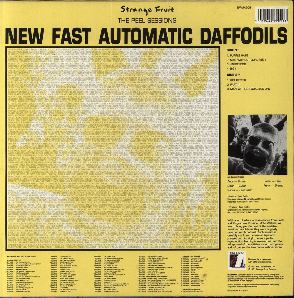 New Fast Automatic Daffodils The Peel Sessions UK vinyl LP album (LP record) 5017644220911