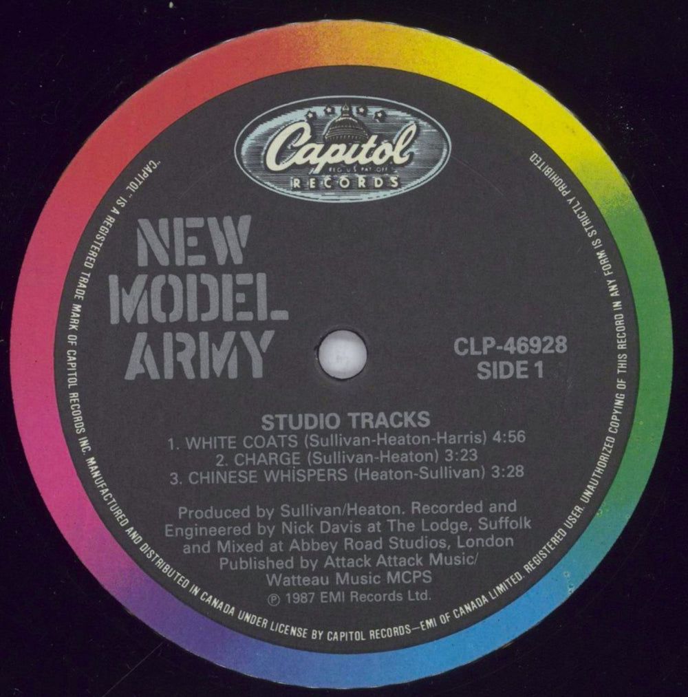 New Model Army New Model Army Canadian vinyl LP album (LP record) NMALPNE838444