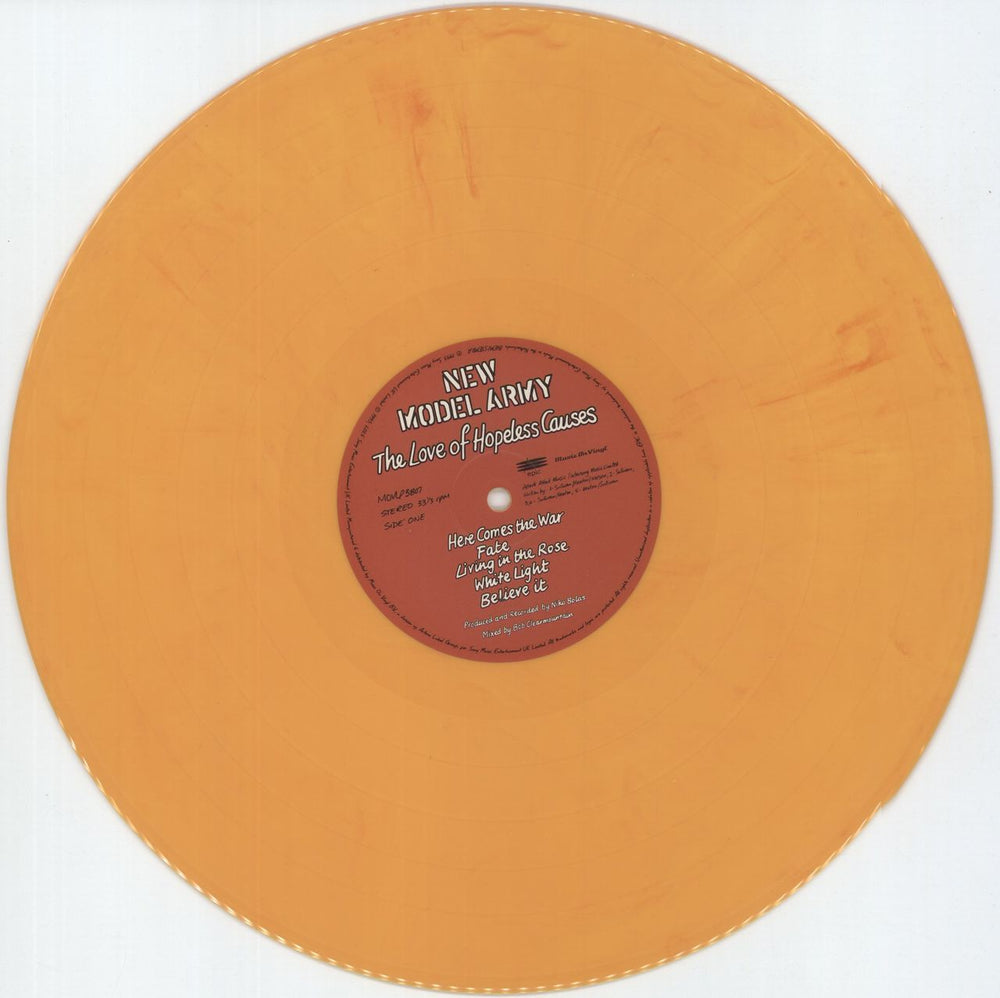 New Model Army The Love Of Hopeless Causes - 180 Gram Flaming Vinyl UK vinyl LP album (LP record) NMALPTH879229