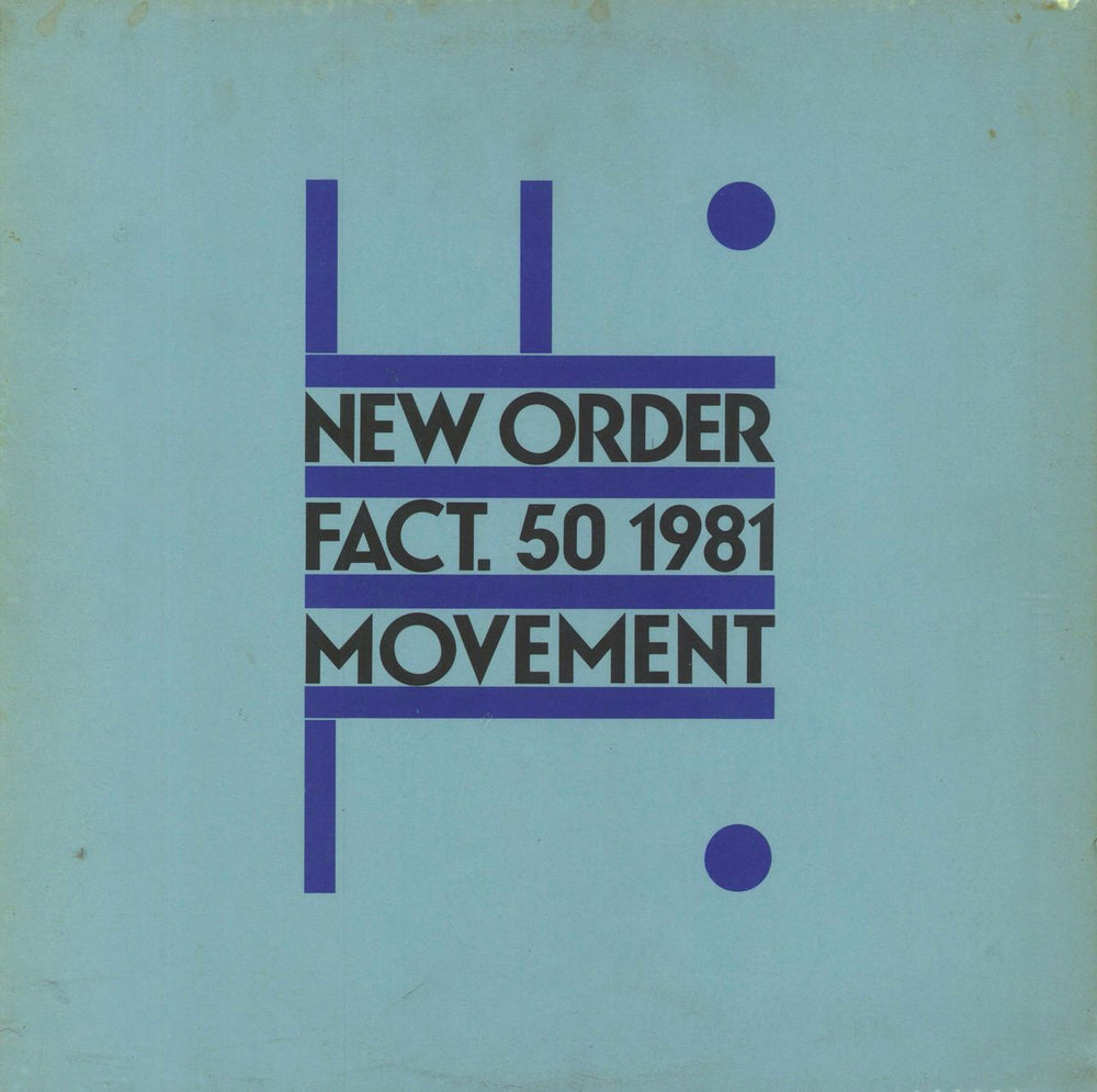 New Order Movement + Inner - VG UK vinyl LP album (LP record) FACT50