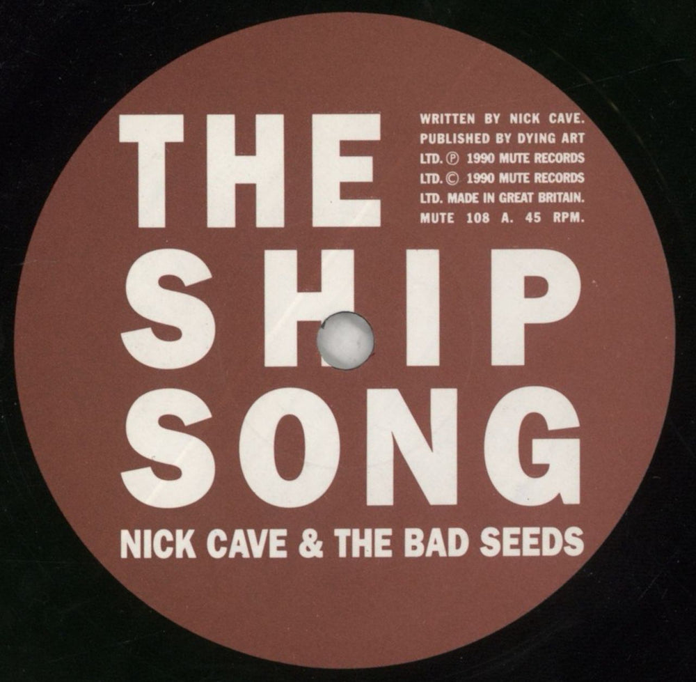 Nick Cave The Ship Song - EX UK 7" vinyl single (7 inch record / 45) NCV07TH861573