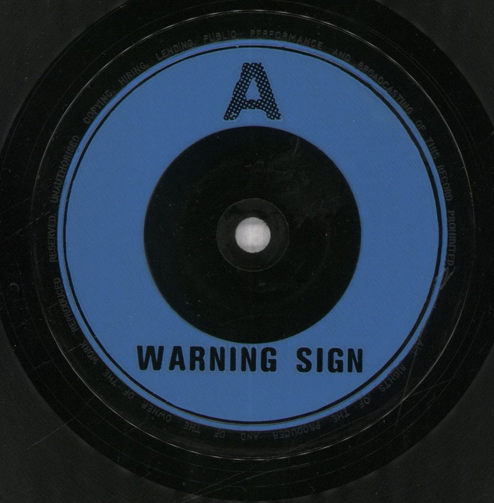 Nick Heyward Warning Sign UK Promo 7" vinyl single (7 inch record / 45) HEY6