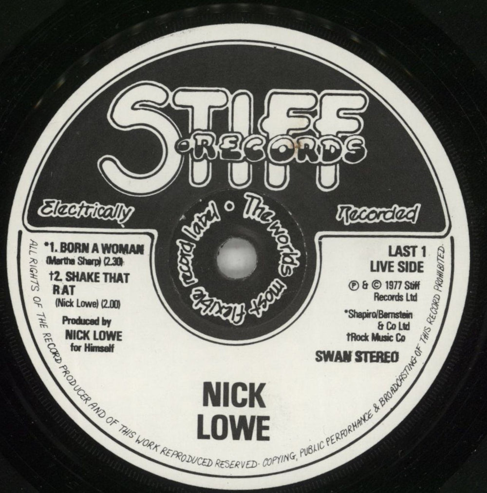 Nick Lowe Bowi - Picture Sleeve UK 7" vinyl single (7 inch record / 45) LOW07BO449845