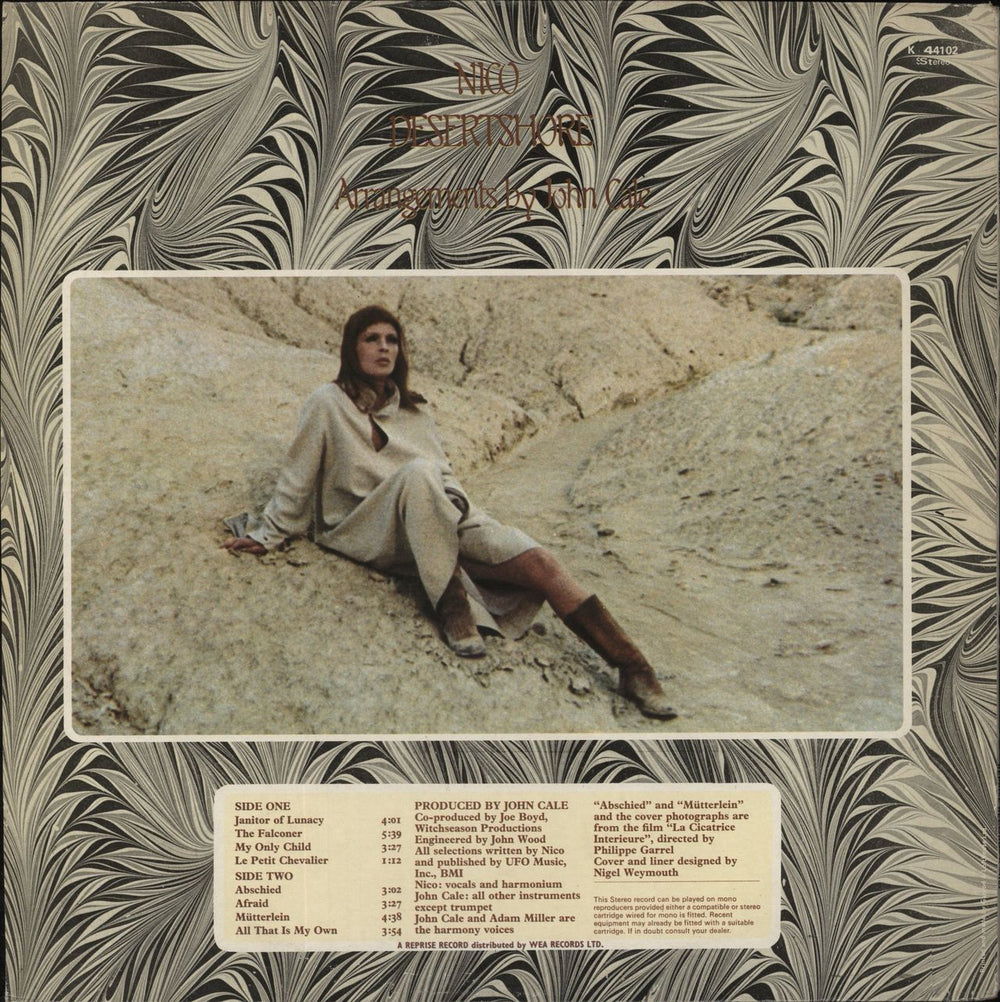 Nico Desertshore UK vinyl LP album (LP record)