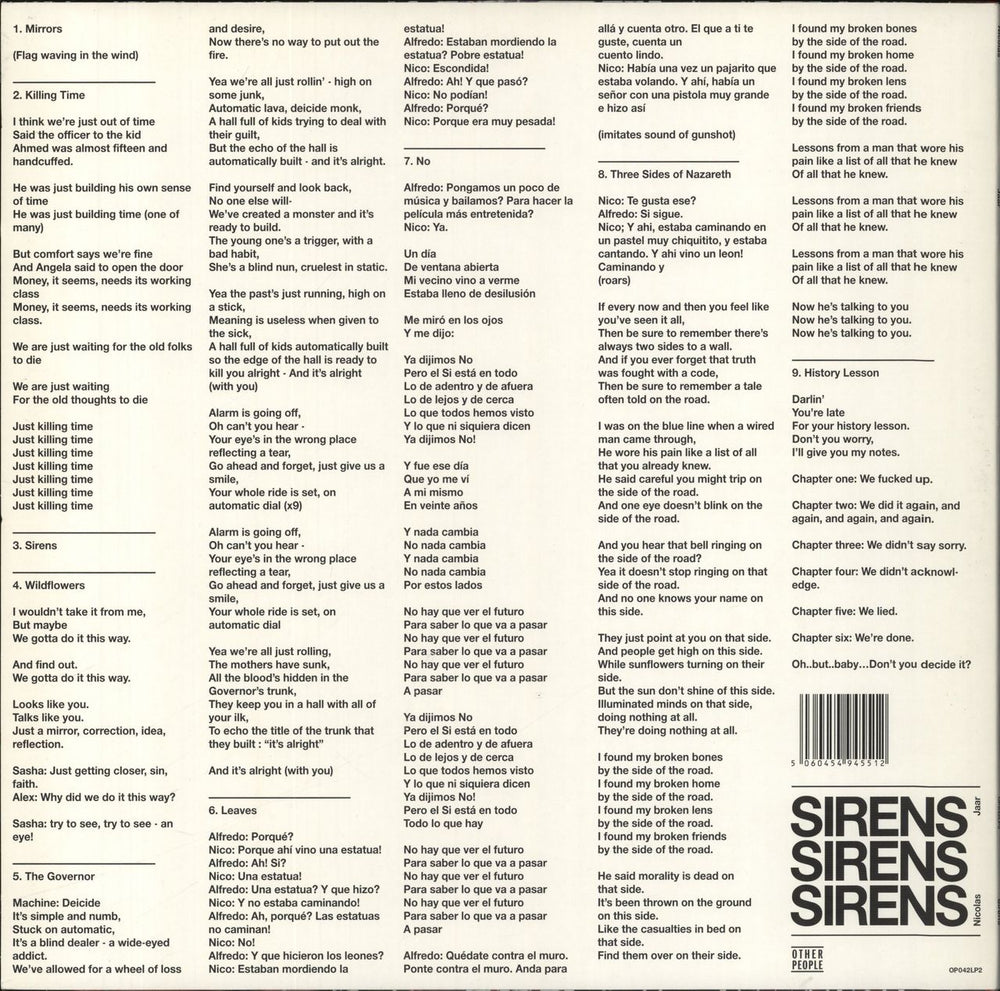 Nicolas Jaar Sirens US vinyl LP album (LP record) 5060454945512