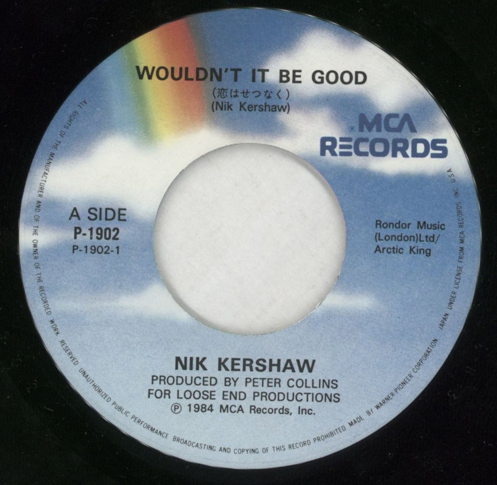 Nik Kershaw Wouldn't It Be Good Japanese 7" vinyl single (7 inch record / 45) KER07WO167197