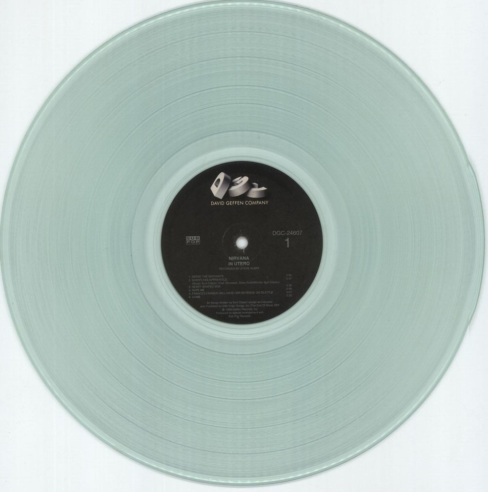 Nirvana (US) In Utero - Clear - EX US vinyl LP album (LP record) NIRLPIN288626