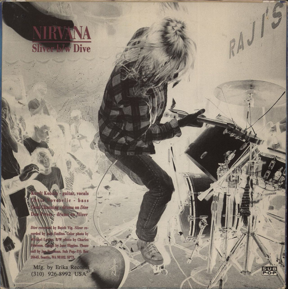 Nirvana (US) Sliver - Orange Vinyl - VG US 7" vinyl single (7 inch record / 45)