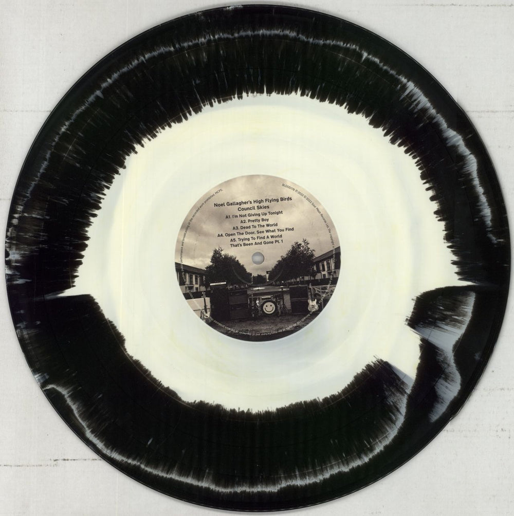 Noel Gallagher Council Skies - Black & White Vinyl UK vinyl LP album (LP record) NGLLPCO860987