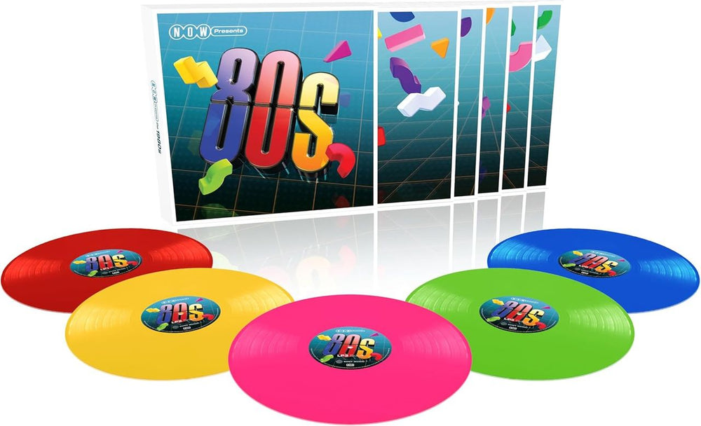 Now That's What I Call Music NOW Presents... The 80s - 5-LP Box Set - Red, Yellow, Pink, Green & Blue Vinyl - Sealed UK Vinyl Box Set LPNBX8